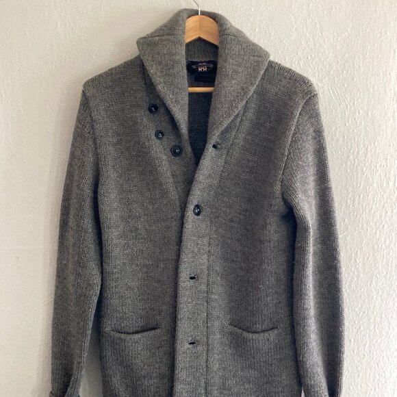 Men's Double R RRL Ralph Lauren Shawl Neck Wool Cardigan‎ Sweater - Picture 1 of 5